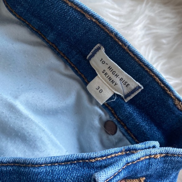 💙🤍Madewell 10" High Rise Skinny Jeans Blue Women's 💙🤍size 30 Stretch - Picture 6 of 7